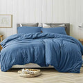 Axyaa 4-Piece Queen Size Dark Olive Green Duvet Cover Set
