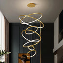 Axyaa Modern Stair Chandelier Pendant Light Ceiling Lamp LED Chandeliers Living Room