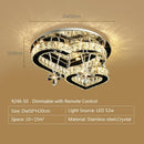 Axyaa Heart Crystal LED Ceiling Lamp for Modern Bedrooms & Living Rooms
