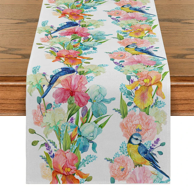 Axyaa Floral Table Runner for Kitchen Dining Decor