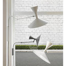 Axyaa Marseille White Black Metal Trumpet Wall Lamp