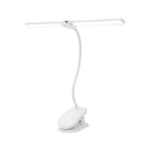Axyaa Double Head Desk Lamp with Touch Dimming, USB Clip On, Flexible Gooseneck