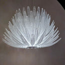 Axyaa Vintage Gold Murano Glass Chandelier with Floral Details