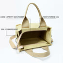 Axyaa Multi-partition Small Tote Handbag for Work and Outings