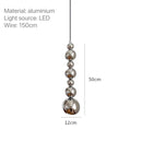 Axyaa Modern Minimalist Pendant Light - Chrome Small Hanging Lamp for Living Room & Bedroom