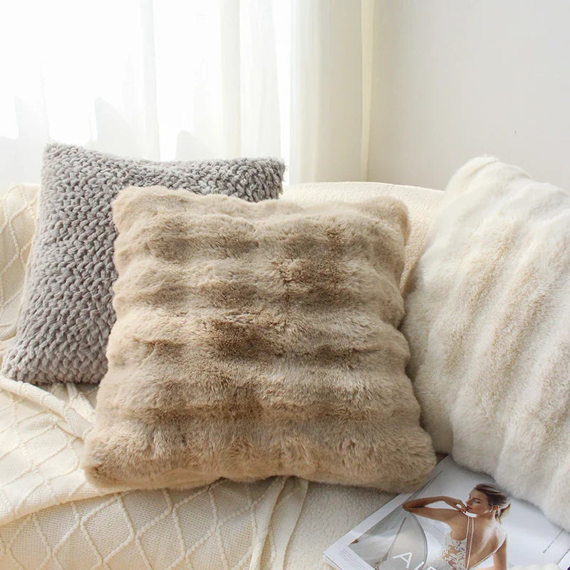 Axyaa Ultra Soft Plush Sofa Cushion Cover 45x45cm Pillowcase