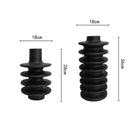 Axyaa Geometric Circle Spiral Black Resin Flower Vase Home Decoration Accessories