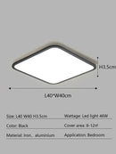 Axyaa UltraThin LED Ceiling Light Remote Control Large Luminous Surface Bedroom Lamp