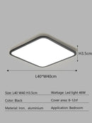 Axyaa LED Ceiling Light: Remote Control, Large Luminous Surface, Bedroom Lamp