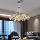 Axyaa Nordic Soot Amber Clear Glass Chandelier for Living Room Bedroom & Home Decor