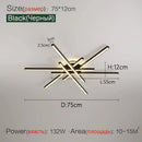Axyaa Geometric Ceiling Light | Modern Black Chandelier for Living Room, Bedroom, Dining Room