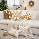 Axyaa Christmas Elk Embroidery Pillowcase Set - Festive Home Sofa Decor