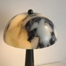 Axyaa Marble LED Night Light Black Metal Touch Switch Art Deco Bedroom Lamp