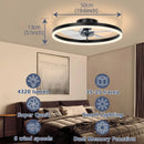 Axyaa 50cm Smart Ceiling Fan with Light Remote Control for Bedroom