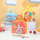 Axyaa Kids' 3D Cartoon Lunch Box Bag - Fresh Food Storage with Aluminum Foil