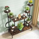 Axyaa 8-Tier Metal Plant Stand for Multiple Plants, Tall Flower Rack Shelf