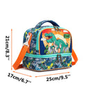 Axyaa Dinosaur Boys Lunch Bag: Double Layer Cool Kids Meal Tote for School & Picnics