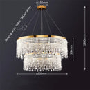 Axyaa Gold Crystal Chandelier Pendant Light for Elegant Home Decor