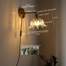 Axyaa Nordic LED Wall Lamps: Modern, Bedroom, Restaurant, Bathroom, Stair Light, Pull Chain Switch