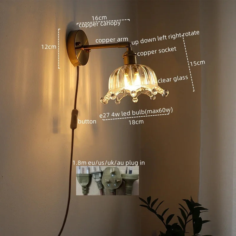 Axyaa Nordic LED Wall Lamps: Modern, Bedroom, Restaurant, Bathroom, Stair Light, Pull Chain Switch