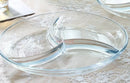 Axyaa Tempered Glass 3 Grid Dining Plate Set