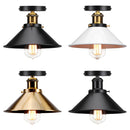 Axyaa Rustic Industrial Ceiling Lamp: Vintage Flush Mount Metal Fixture