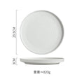 Axyaa Ceramic Plate Set of 4 - Hammer Pattern Tableware for Steak, Salad, Dessert