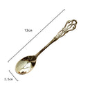Axya Retro Tableware Set: Gold Plated Stainless Steel Spoon, Fork, Coffee Spoon