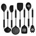 Axyaa 8-Piece Silicone Kitchen Utensil Set Stainless Steel Cooking Tools