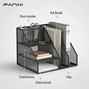 Axyaa Desk Organizer with Paper Organizer, Drawer, and Pen Holder - Classroom and Teacher Essential