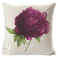 Axyaa Rose Print Cushion Cover 45*45cm Linen Decorative Pillowcase for Living Room