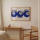 Blue No.8 Ball Canvas Print for Modern Home Decor by Axyaa