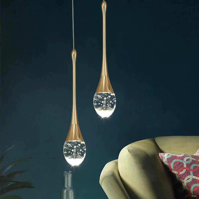 Axyaa Bubble Crystal Pendant Lights: Elegant Indoor Hanging Lamp for Home Decor
