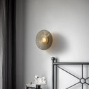 Axyaa Copper Wall Lamp with Amber Glass Shade & LED Light – Modern Bedside Lighting