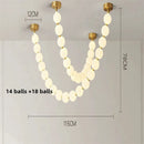 Axyaa White Ball LED Pendant Light Chandelier for Stylish Indoor Decor