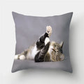 Cute Cat Print Cushion Cover for Sofa Decor by Axyaa