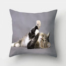 Cute Cat Print Cushion Cover for Sofa Decor by Axyaa