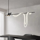 Axyaa Black LED Chandelier for Home & Restaurant Decor