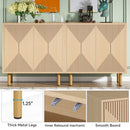 Tribesigns Natural Wood Buffet Cabinet, 59" Freestanding Sideboard by Axyaa