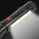 Axya's Magnetized LED Flashlight: Rechargeable, Waterproof, Portable Torch with Side Light