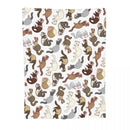 Axyaa Fuzzy Ferrets Blanket - Funny Cryptid Animal Pattern Throw Blanket