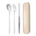 Axyaa Stainless Steel Tableware Set - Knife Fork Spoon Flatware Boxecc