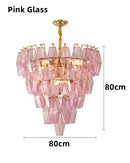 Axyaa Glass Ceiling Chandelier: Luxury Colorful Modern Lighting for Living Room, Villa, Kitchen