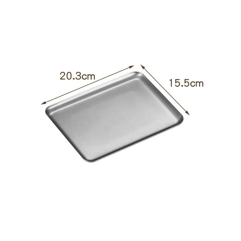 Axyaa Stainless Steel Non-Stick Baking Tray for Food Storage and Cooking