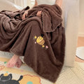 Axyaa Winter Warm Embroidered Lamb Wool Blanket