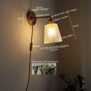 Axyaa Retro LED Wall Light Glass Copper Applique – Home Decor & Bedside Lamp