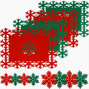 Christmas Snowflake Felt Coaster Set by Axyaa