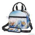 Axyaa Colorful Butterflies Insulated Lunch Bag with Shoulder Strap