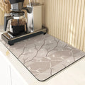 Axyaa Leaves Pattern Silicone Dish Mat for Absorbent Drying & Home Decor