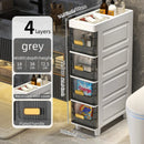 Axyaa Slim Storage Cabinet: Multi-Layer Side Rack & Organizer for Narrow Spaces